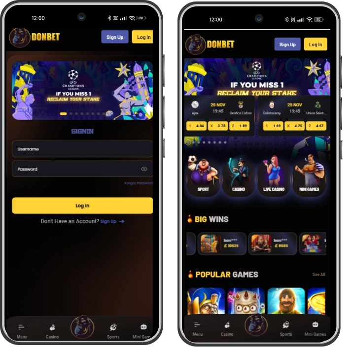 donbet casino mobile version